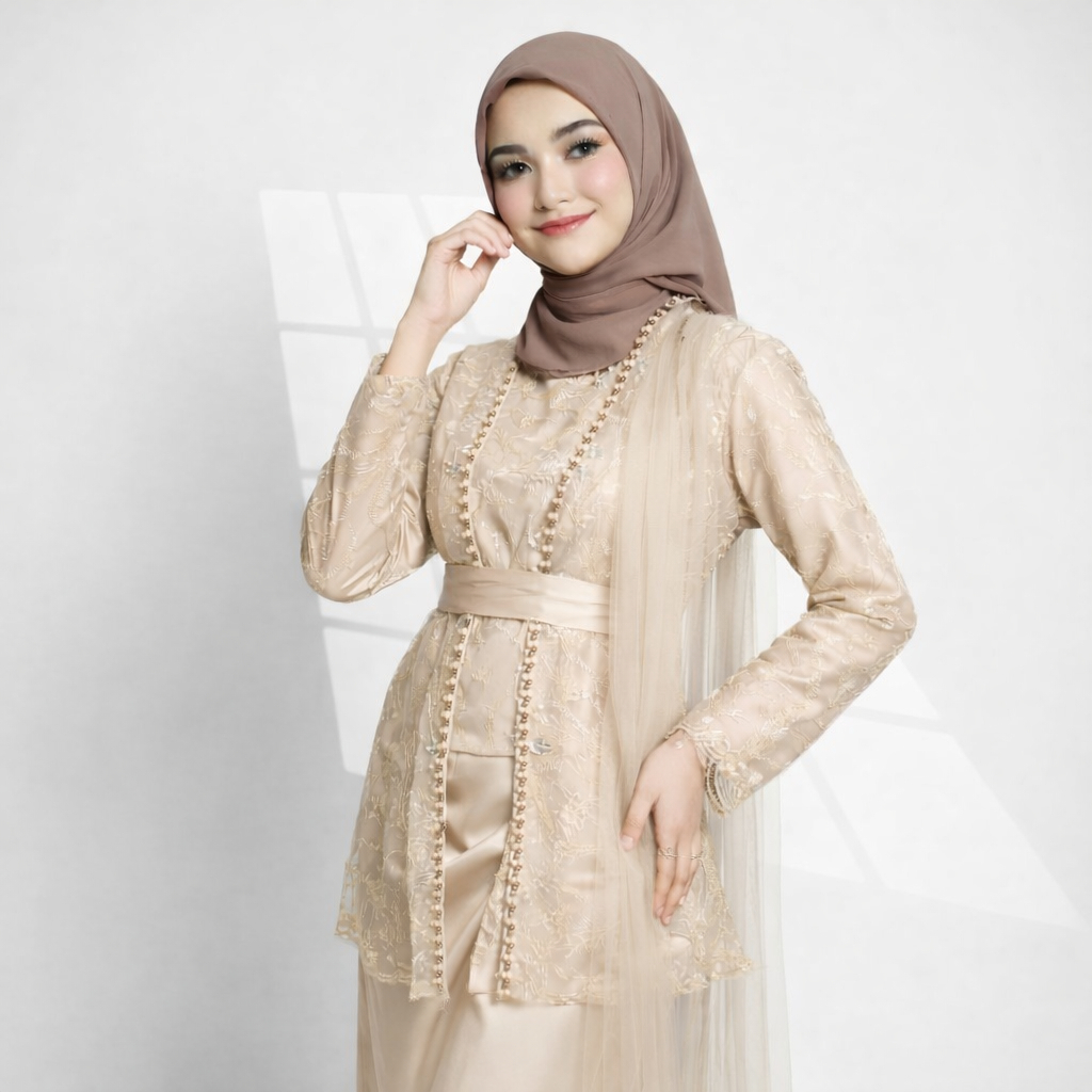 TERMURAH - JUMBO READY / SUHITA SET KEBAYA SATIN MODERN KEBAYA KUTU BARU SETELAN WANITA KEBAYA BRUKA
