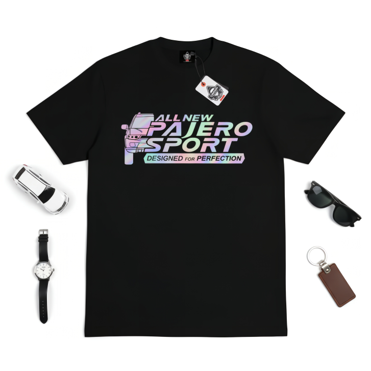 KARIMAKE Kaos Baju All New Pajero Sport Desain Hologram Tshirt Otomotif SUV Distro Cotton 24s