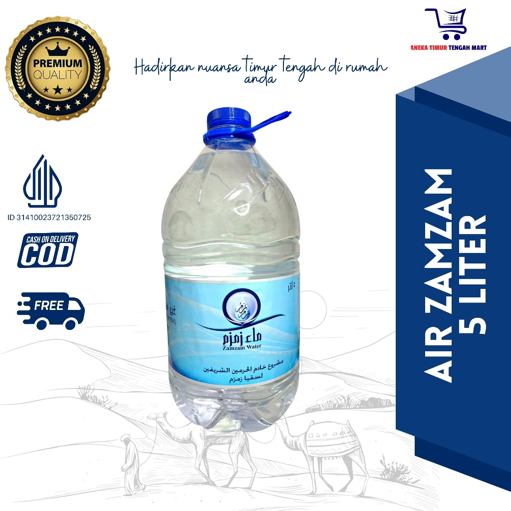 ORIGINAL AIR ZAMZAM KEMASAN GALON 5 LITER / AIR ZAMZAM ASLI 100%