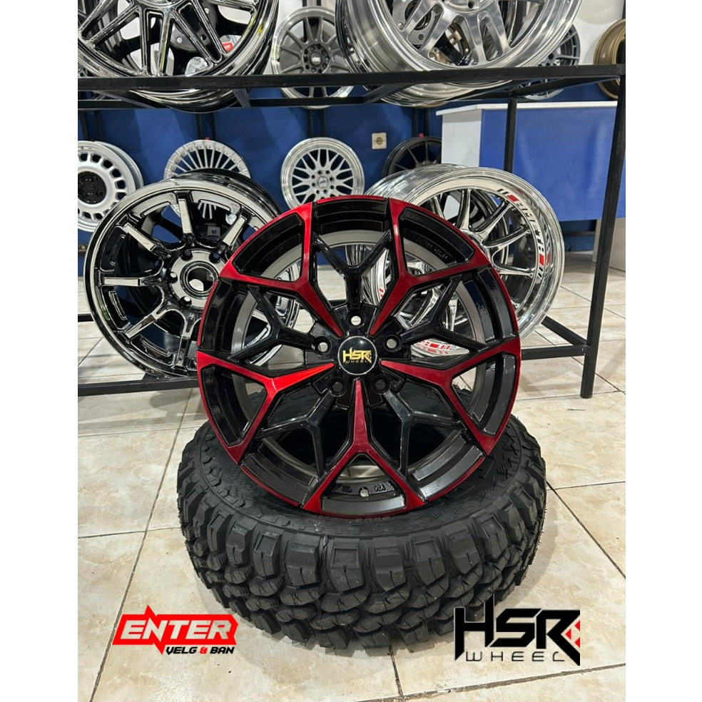 HSR MYTH01 R17 Warna Merah Velg Mobil WRV, HRV, TERIOS, CIVIC Ring 17 Lubang 5