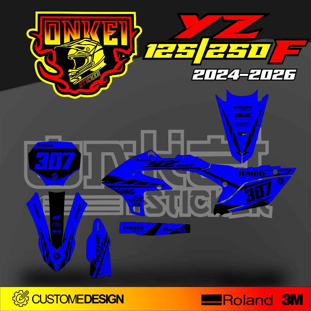 DECAL STICKER YZ 125 - 250 F 2024-2026 YF6