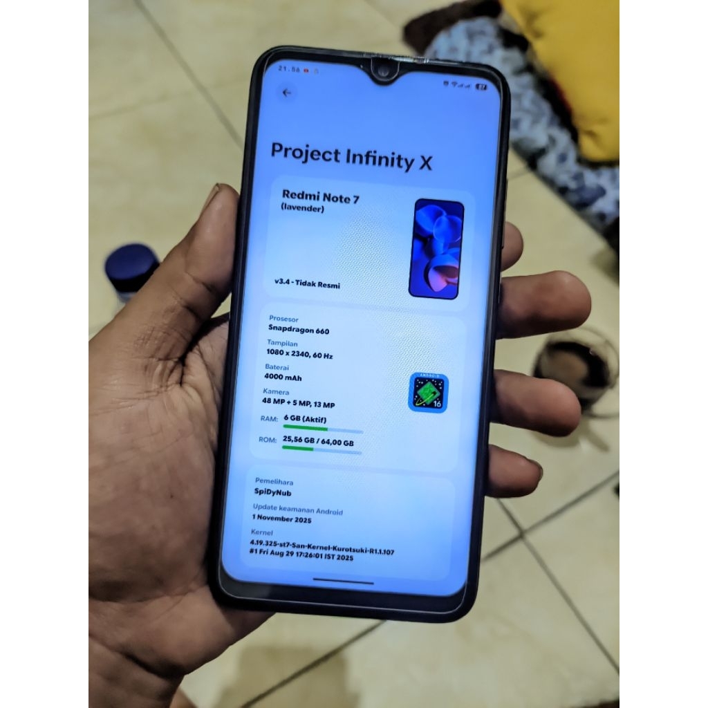 Redmi note 7 lavender second