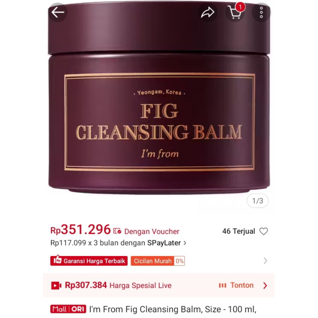 I'M FROM FIG CLEANSING BALM 100ML