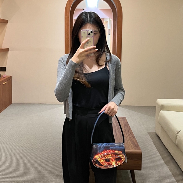 Tas DIESEL 1 DR FIRE RED BLUE HOBO BAG WITH LONG STRAP 100% ORIGINAL