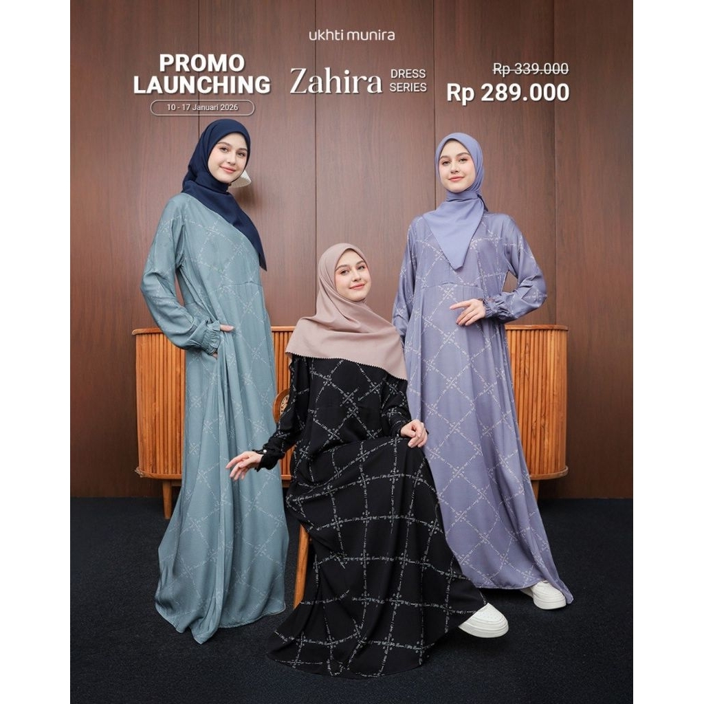 Gamis ZAHIRA | Gamis Rayon Twill Luxury | Gamis by UKHTI MUNIRA [ORIGINAL]