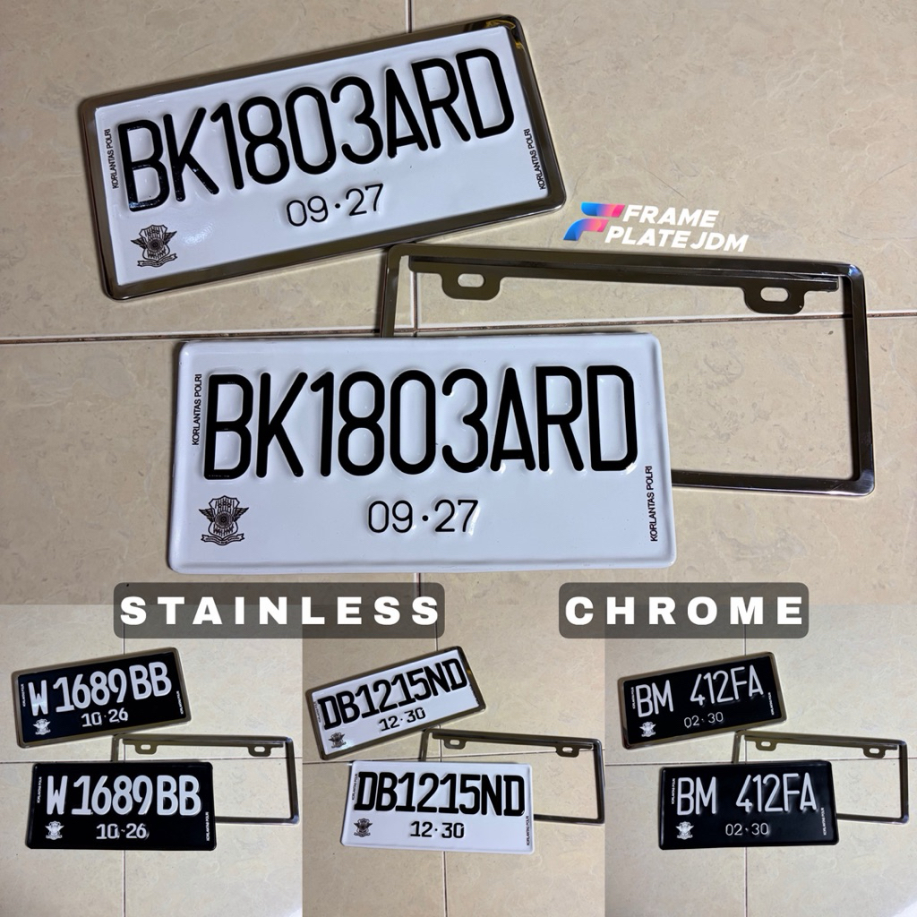 Frame Plate JDM  | Frame JDM Stainless | Dudukan Plat JDM + Nopol JDM