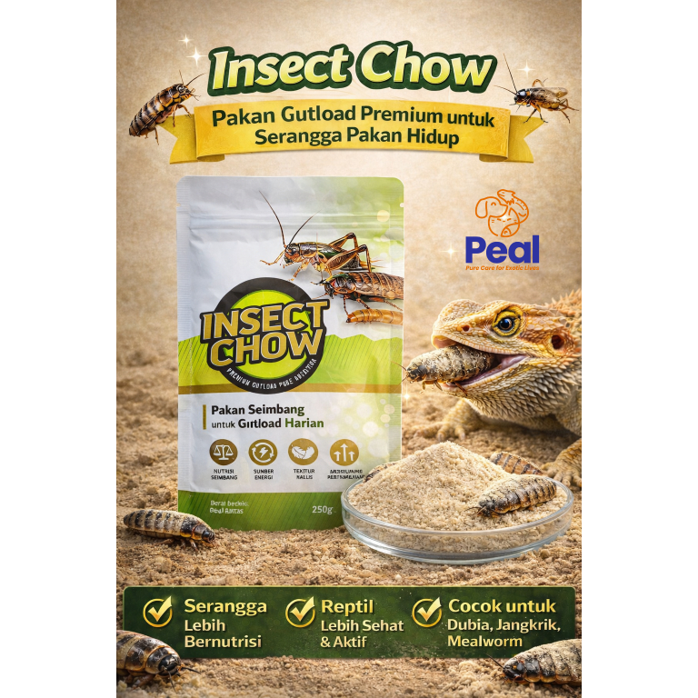 Insect Chow / Gutload Premium / Gutload Reptil / Pakan Serangga