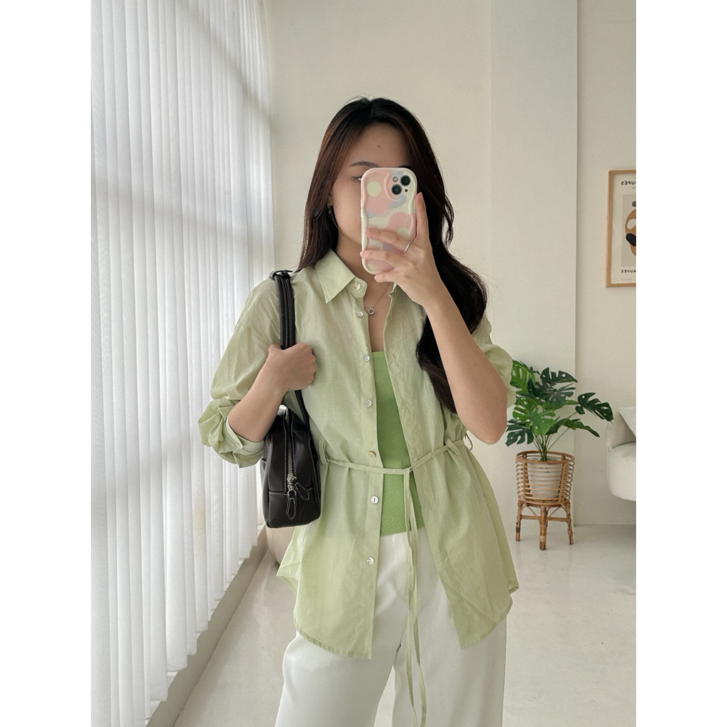 MELCA - GWAN SIK SET | set kemeja | set atasan | one set blouse | one set shirt | kemeja formal | ke