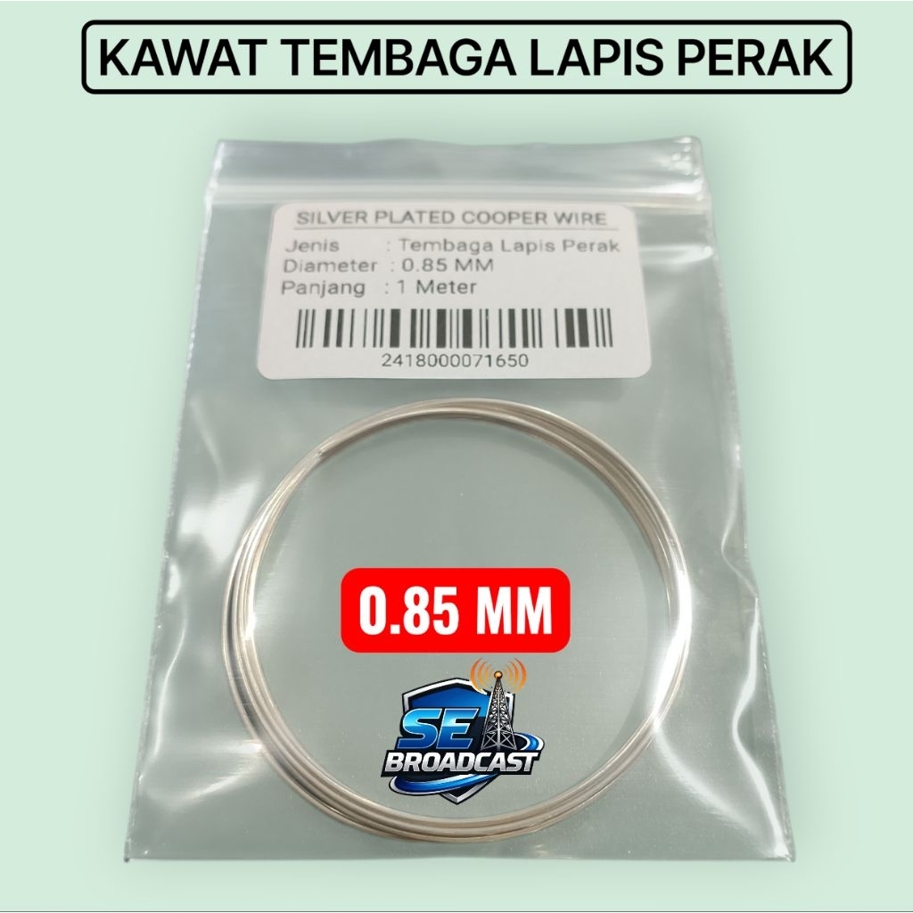KAWAT TEMBAGA LAPIS PERAK 0.85MM