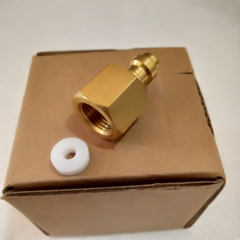 Mini Kupler Jantan Drat Dalam Kuningan, Ukuran Drat M10X1, Sparepart Pompa Pcp Import,Bisa Cod