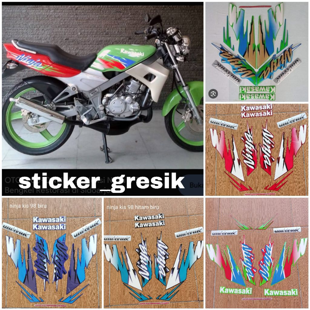 striping sticker ninja kis 1998