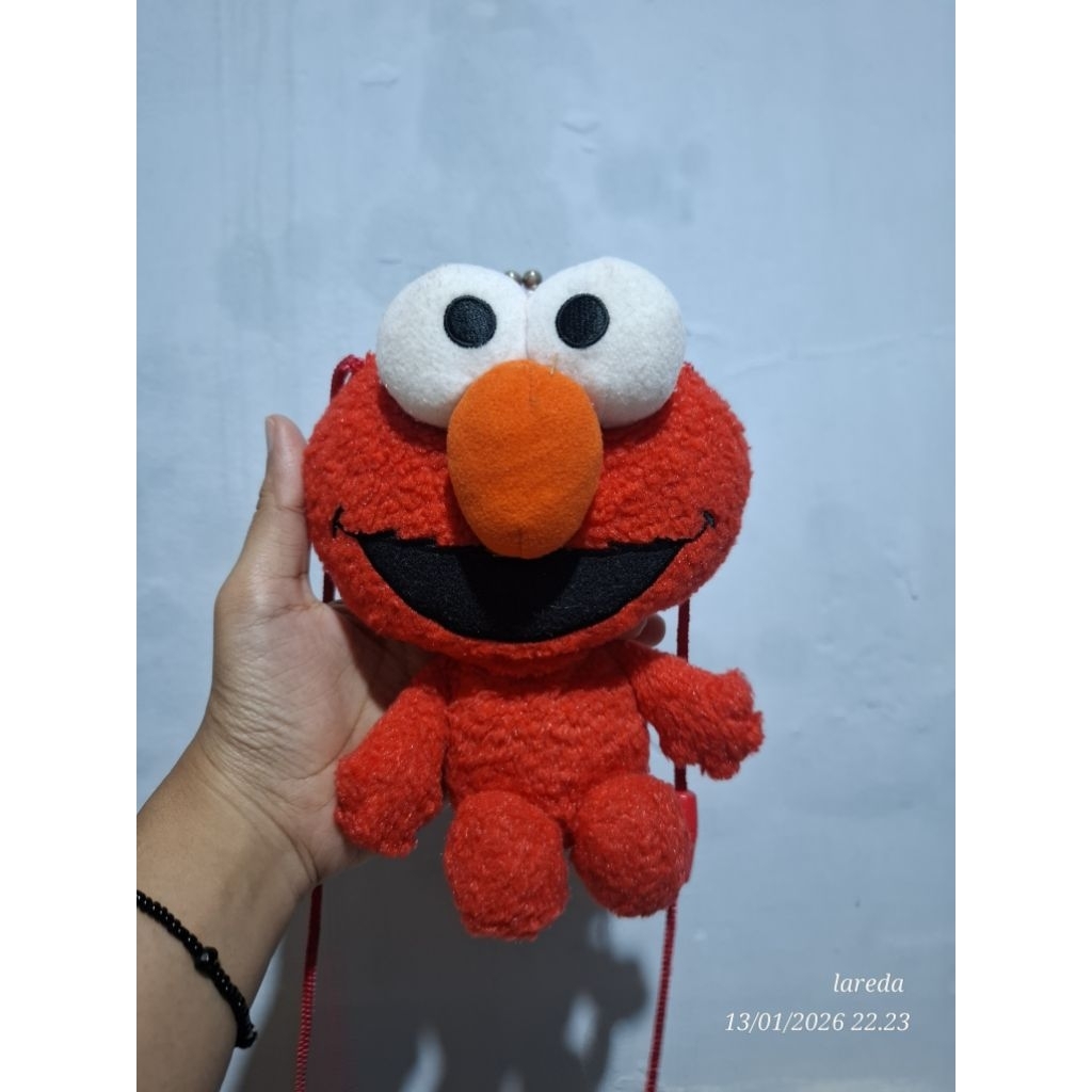 Tas Boneka Elmo / Tas Slempang Karakter Boneka Elmo Sesame Original