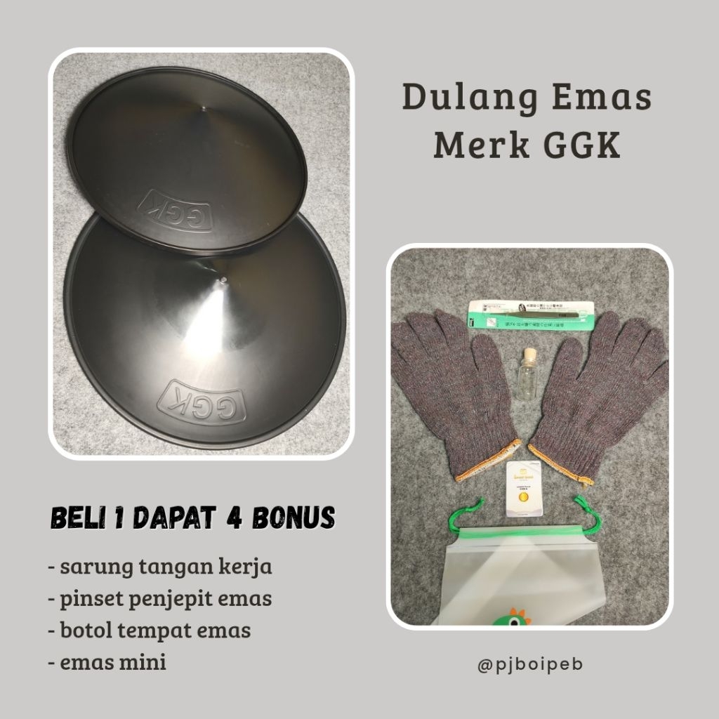 100% ORI [Bisa COD] Dulang Emas Pemisah Biji Emas Dengan Pasir Tanah Batu GRATIS Sarung Tangan + Bot