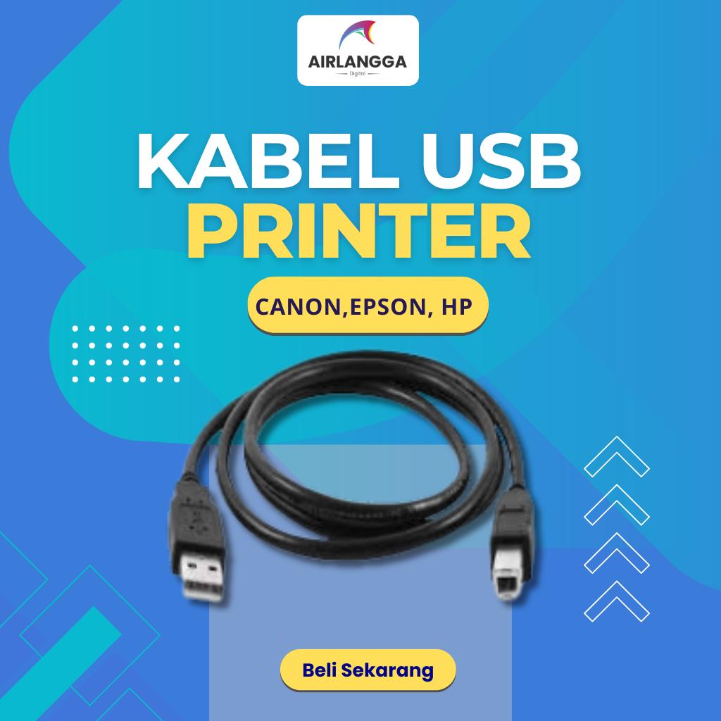 Kabel USB Printer AM to BM | Kabel Data PC Laptop ke Printer Canon Epson HP Brother
