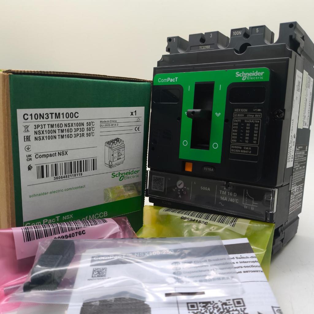 MCCB BREAKER NSX100N 3P 16A 11.2A-16A 3POLE TM16D 3 POLE 3 PHASE 3PHASE