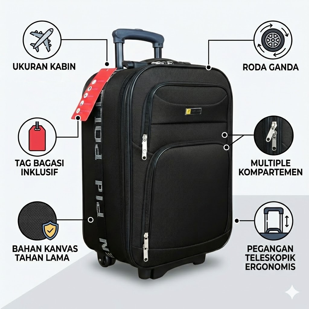 [JURAGAN TAS] KOPER 24 INCI POLO MILANO POLO BEN POLO CAVALLO POLO TWIN ORIGINAL