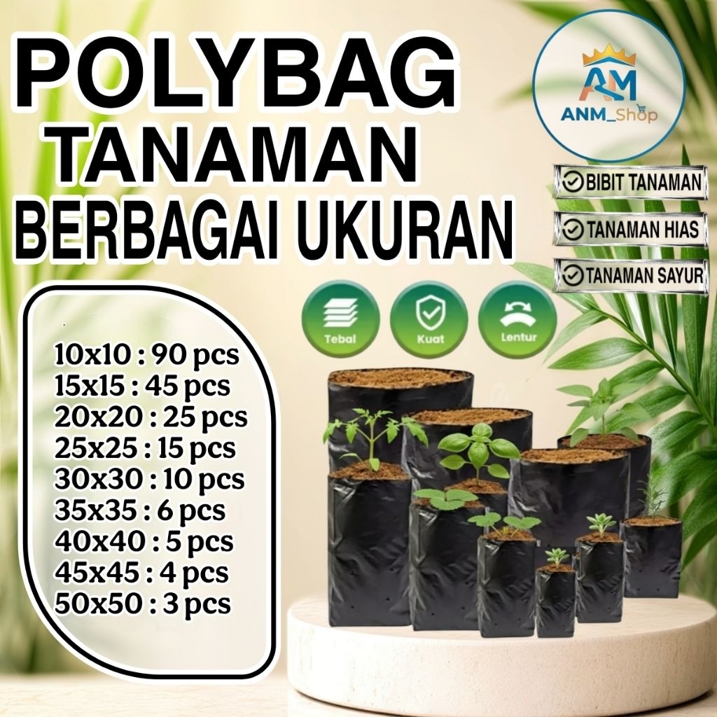 Polybag Polibag Tanaman Berkualitas Berbagai Ukuran Termurah Tebal Polibag Pot Plastik