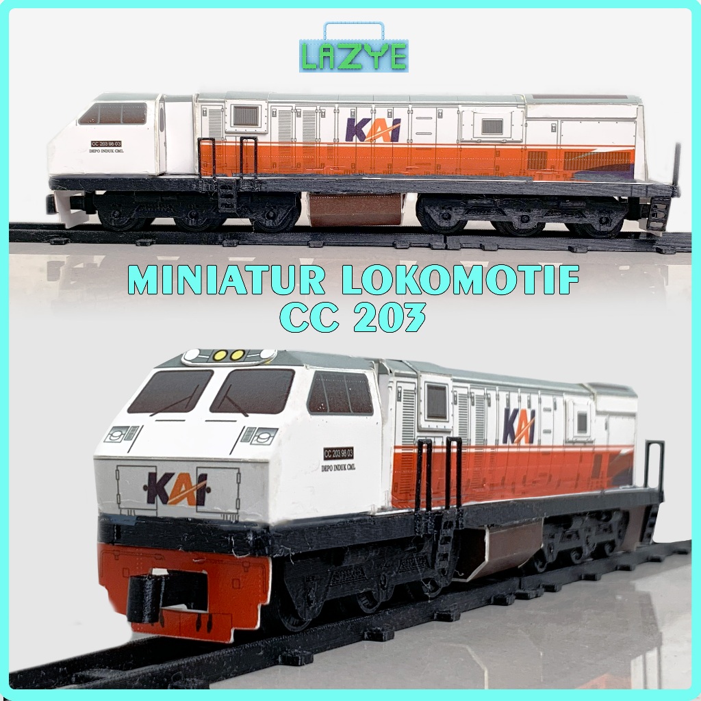 Mainan Miniatur Lokomotif CC 203 KAI – Model Livery Oranye Eksklusif, Kereta Api Indonesia