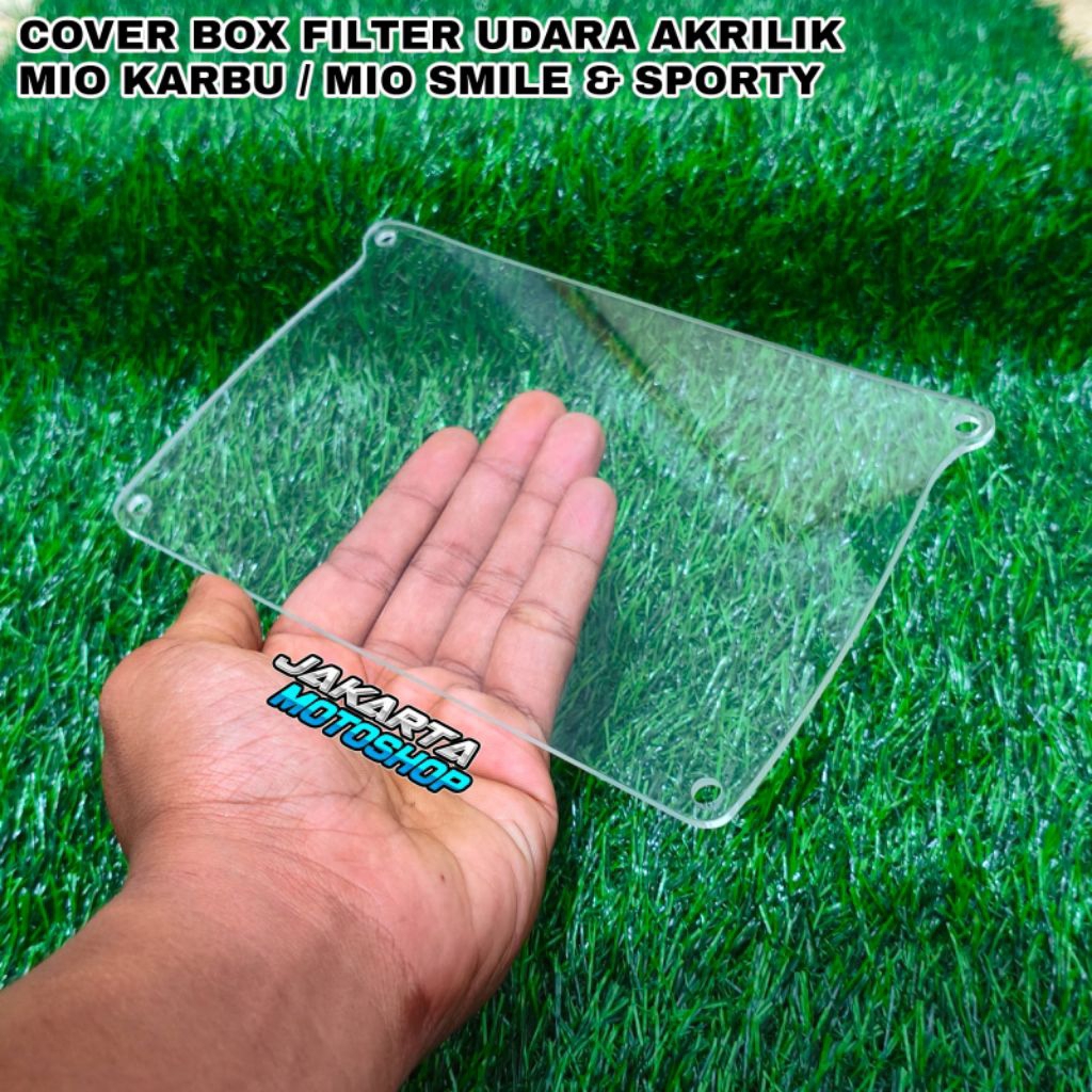 Tutup Filter Karbu Variasi Akrilik Mio Karbu Mio Smile/Sporty Tebal 3mili