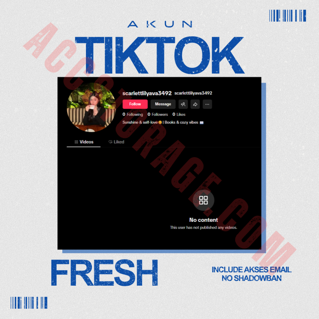 Akun TikTok Fresh  | Tiktok Baru | Fresh | No Shadowban | Siap Pakai