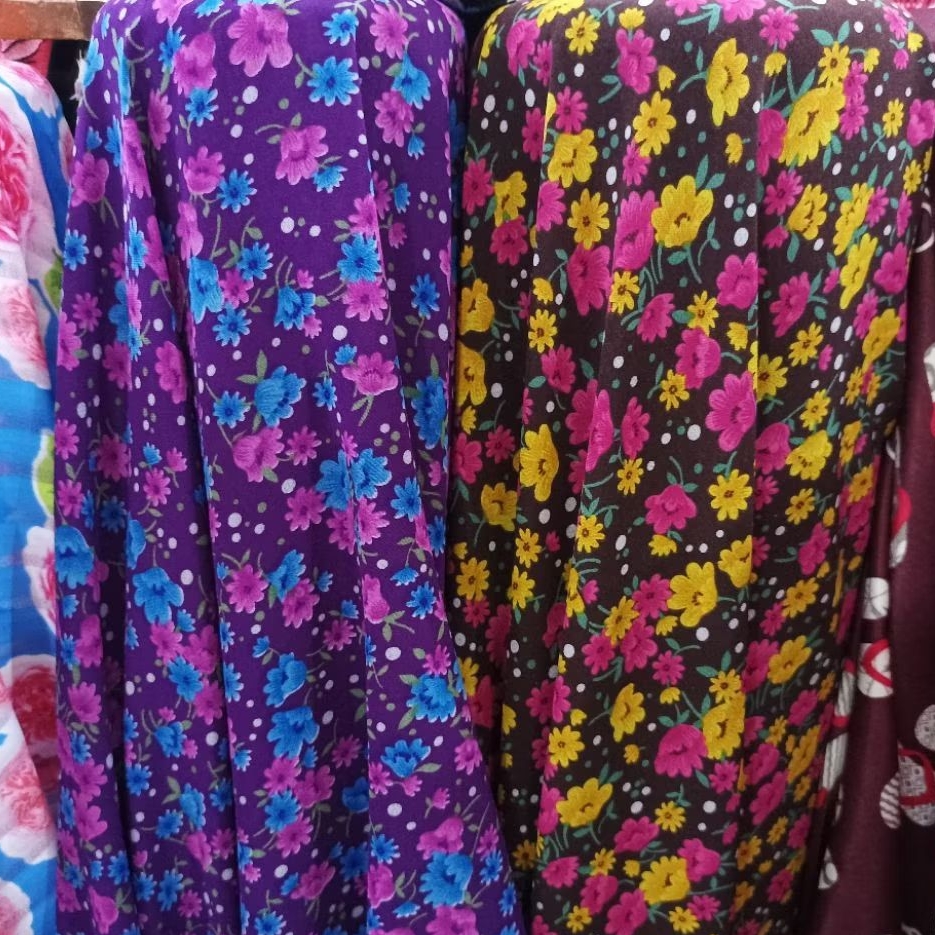 ​Kain Katun Voal Premium Motif Bunga Daisy - Kain Cotton Voile Premium (Harga Per 0,5)3R