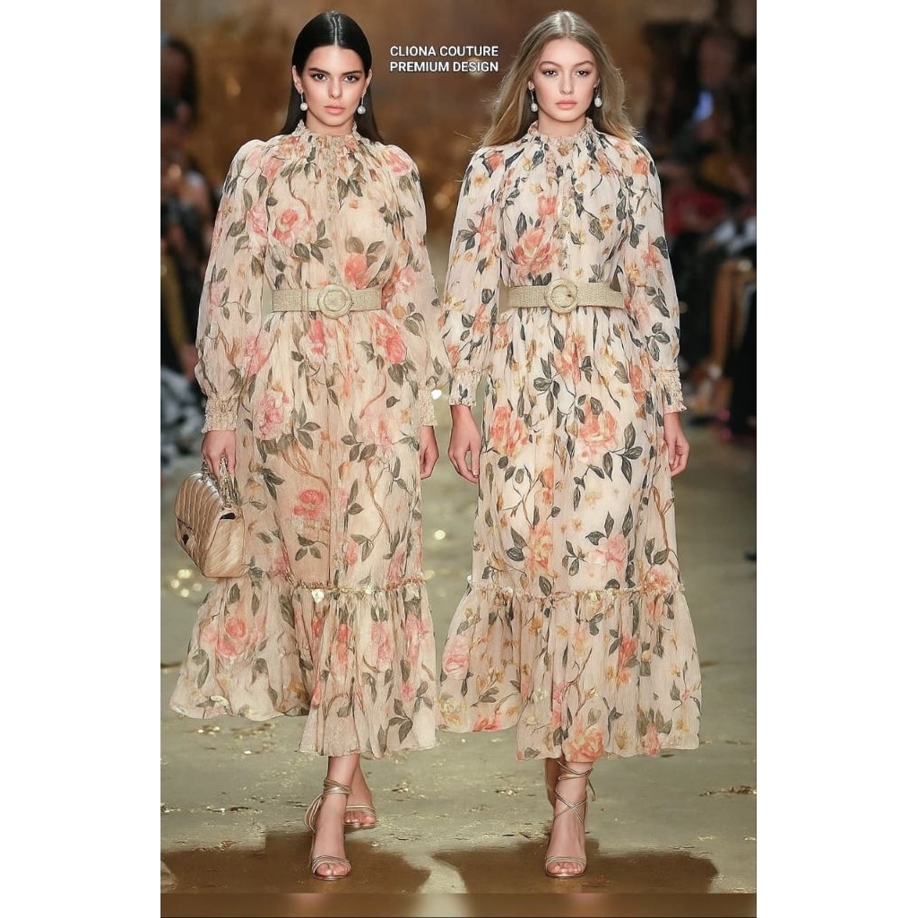 Cliona Couture  flowing Anna S** Dress sz M&L Ada furing/lining