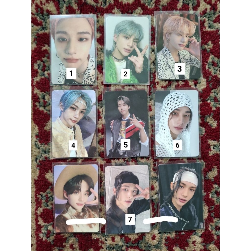 Photocard Hyunjin Straykids, Photocard Felix Straykids, Photocard Han Straykids, Hyunjin Rockstar, H