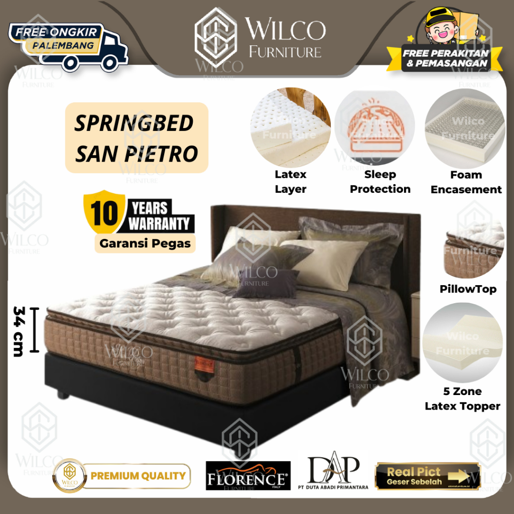 Kasur Springbed Florence San Pietro/ Matras Florence San Pietro - 100 x 200