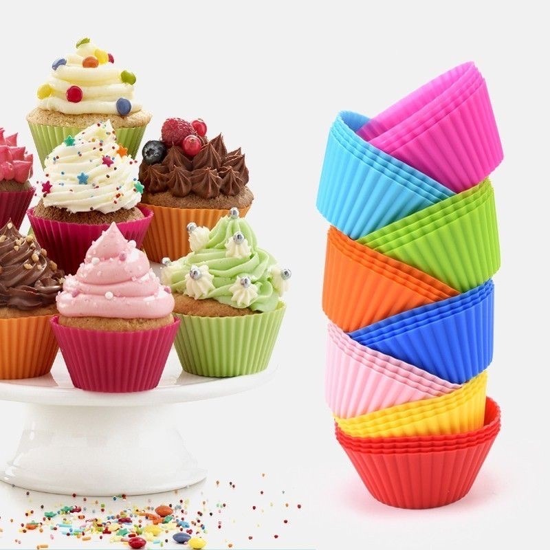 SUPERMARKET IMPORT Cetakan Kue Silikon Cup Cake Muffin Cake Decorating Tools Tahan Panas PremiumKara