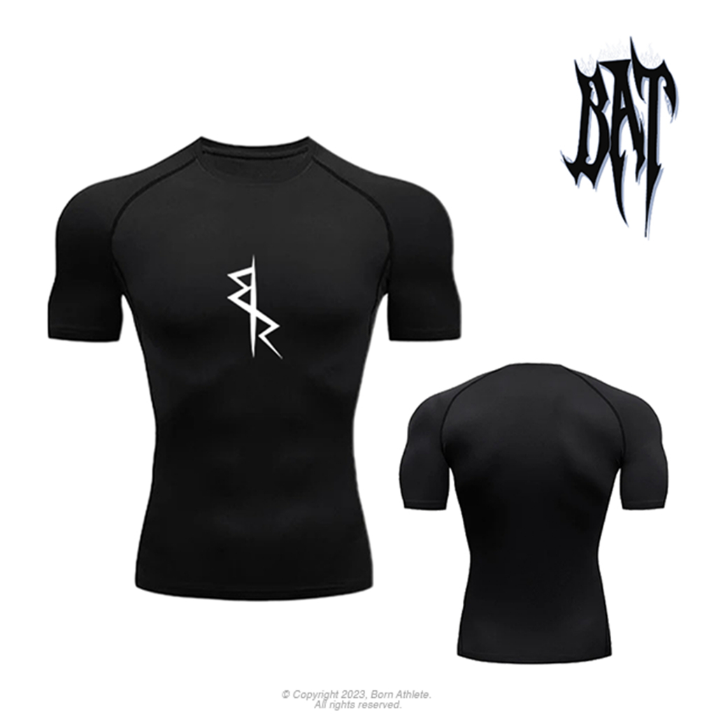 Born Athlete Cyberpunk Edgerunner | Kaos Kompresi Spandex Premium | Baju Gym Pria Muscle Fit / Ketat