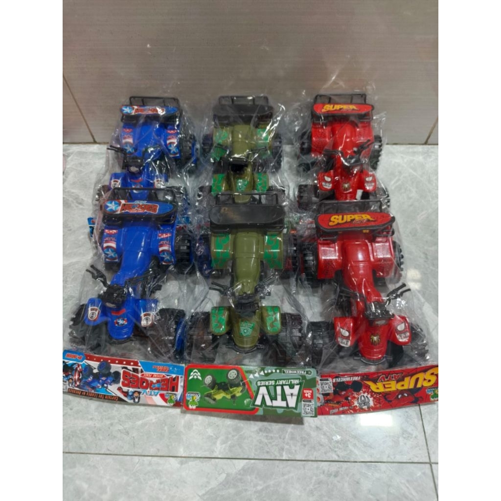 mainan motor ATV Heroes ATV. Mainan ini adalah mainan motor ATV racer untuk anak laki-laki.