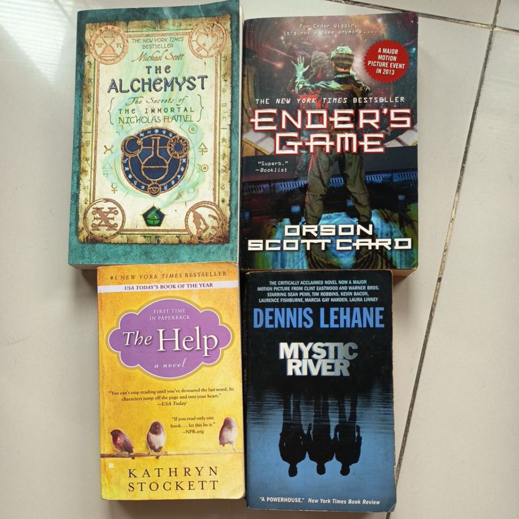 SATUAN The Alchemyst, ender's game, the help, mystic river