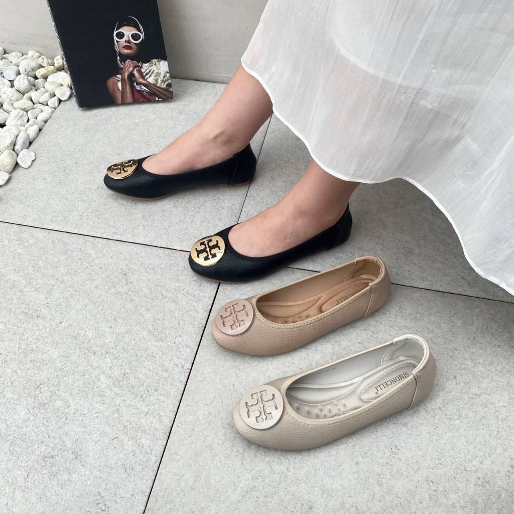 Simoncelli Sepatu Flat Wanita Pita | Flatshoes Wanita | Sepatu Korea | Sepatu Wanita | Sepatu Hitam 