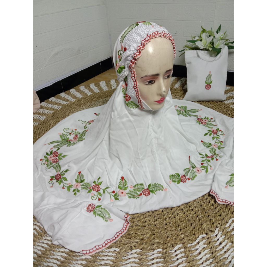 mukena terusan rayon twill adem