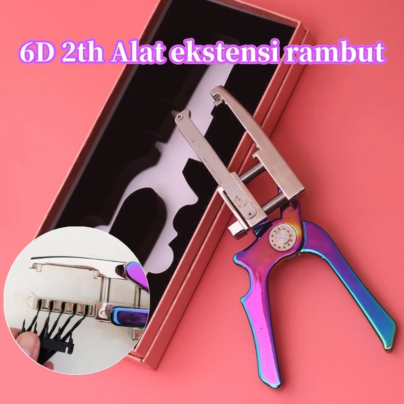 Alat ekstensi rambut generasi kedua 6D, Sambung Rambut Tanpa Jejak, Cocok untuk salon