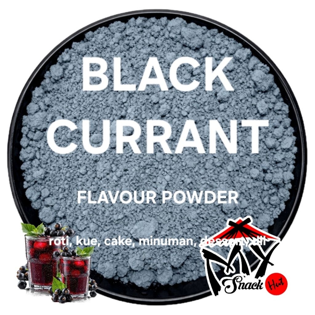 BLACKCURRANT FLAVOUR POWDER 250GR PERISA BIANG PENYEDAP KUE ROTI CAKE DRINK MAKANAN JELI JELLY HALAL