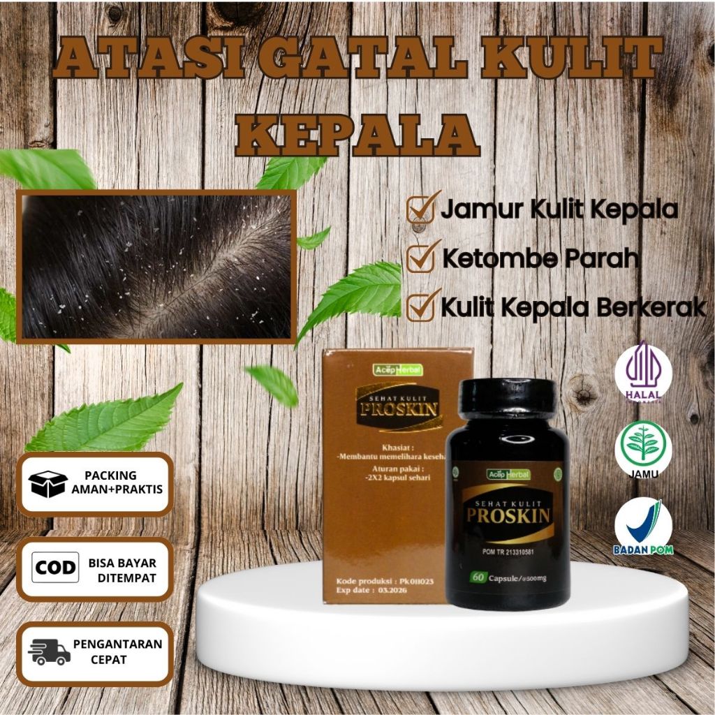 Obat Minum Gatal Pada Kulit Kepala, Kulit Kepala Berkerak, Ketombean Parah & Infeksi Jamur-Kapsul Pr