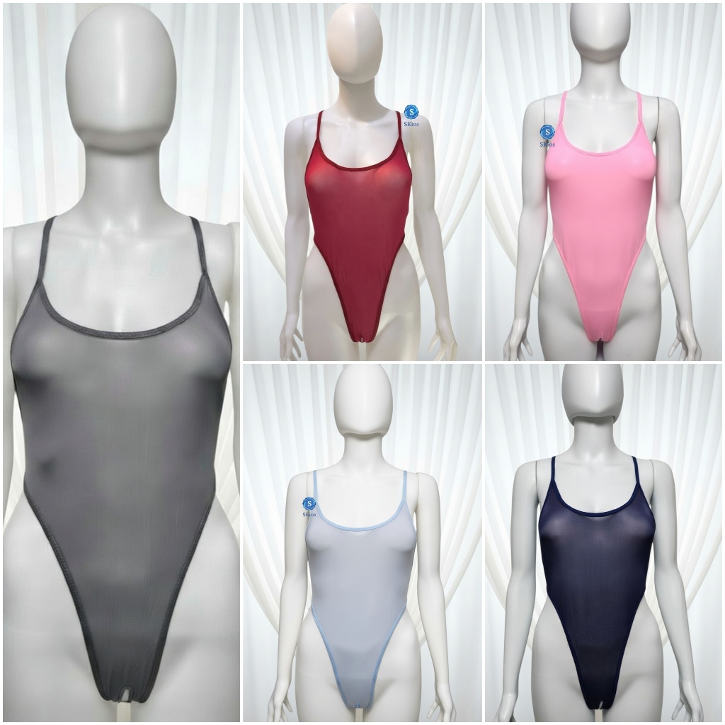 Lingerie Transparan Bikini Swimsuit One Piece Open Crotch L552