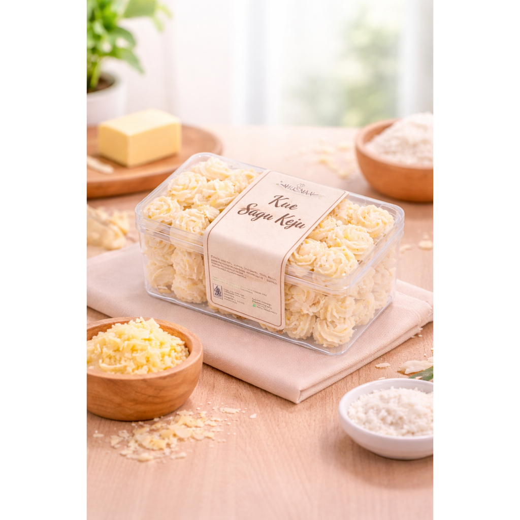 Kue Kering Sagu Keju Premium Toples 350 gram by HUSNAA