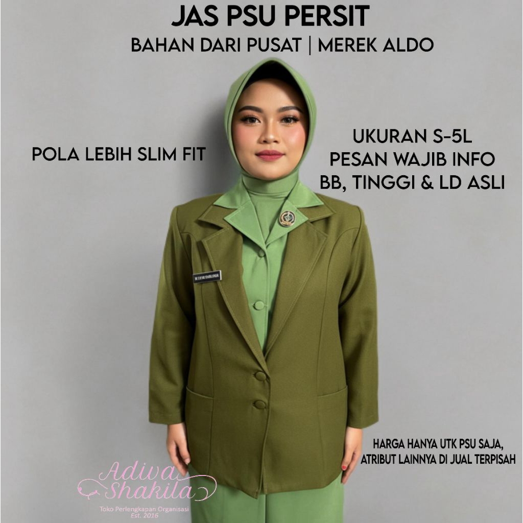 ADIVA -- JAS PSU PERSIT BAHAN MEREK ALDO / BAHAN PUSAT MOTIF KULIT JERUK
