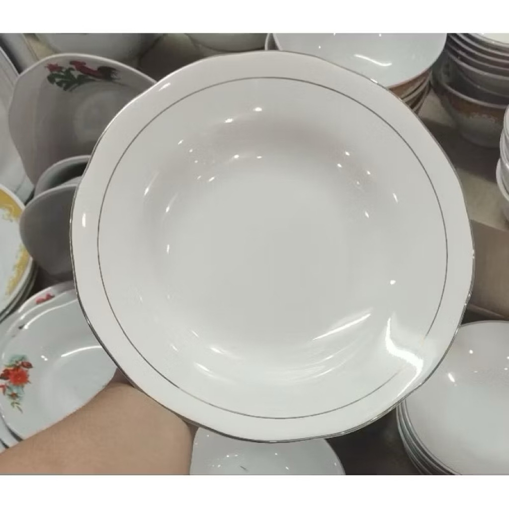 Piring Sango 9 Inch 1 Lusin Berkualitas kramik