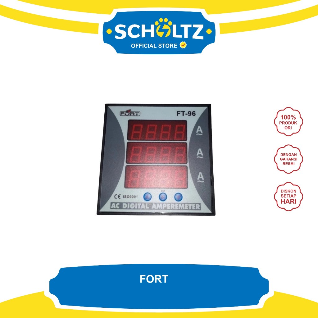 FORT AC Digital Voltmeter 3 Display FT-96, 3PHASE