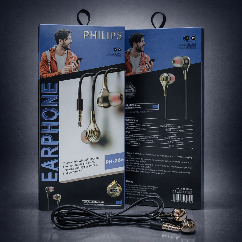 Handsfree Headset Philips PH-02 / PH-266 Extra Basa Handset Handsfree Philips PH-02