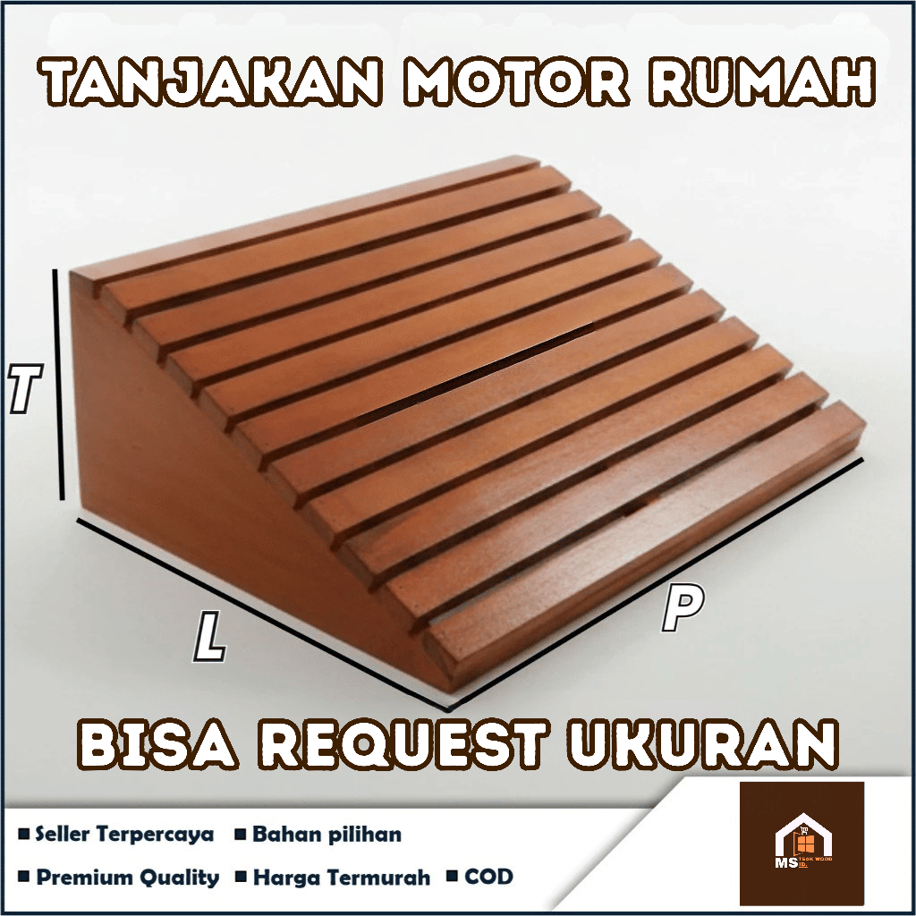 Tanjakan Motor Rumah Kayu Kokoh Awet Murah / Tanjakan Sepeda Motor Bisa Request Ukuran