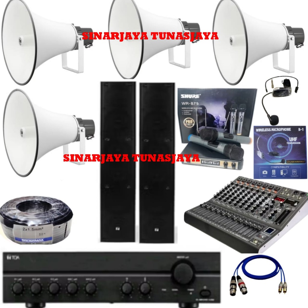 PAKET TOA AMPLI MASJID DAN MUSHOLA PAKET SUARA LANTANG PAKET SPEAKER TOA ZS603CB