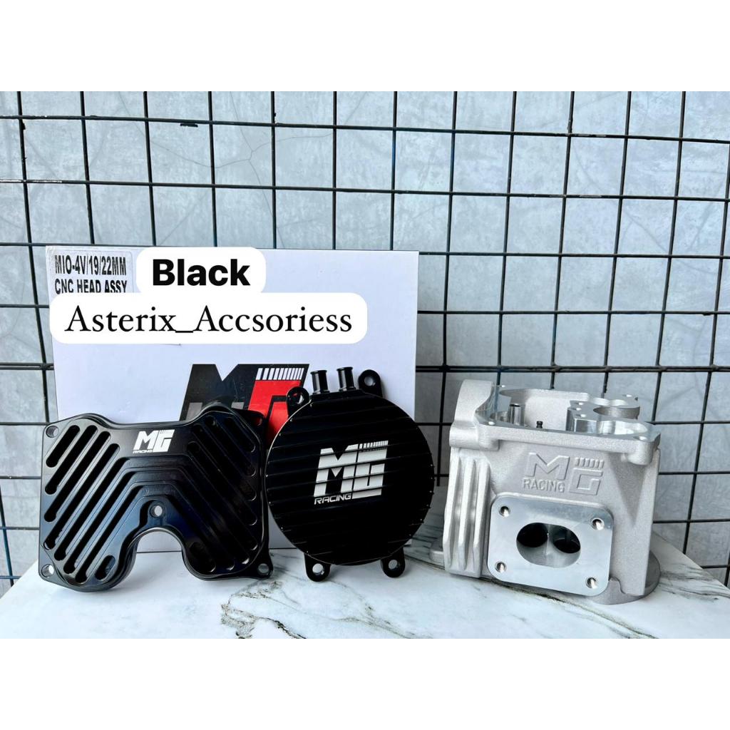 Kop Head Full CNC Mio Karbu,Mio Smile,Mio Smile Karbu 4 Klep (19/22),(22/25),(23/26) Merk MG Racing