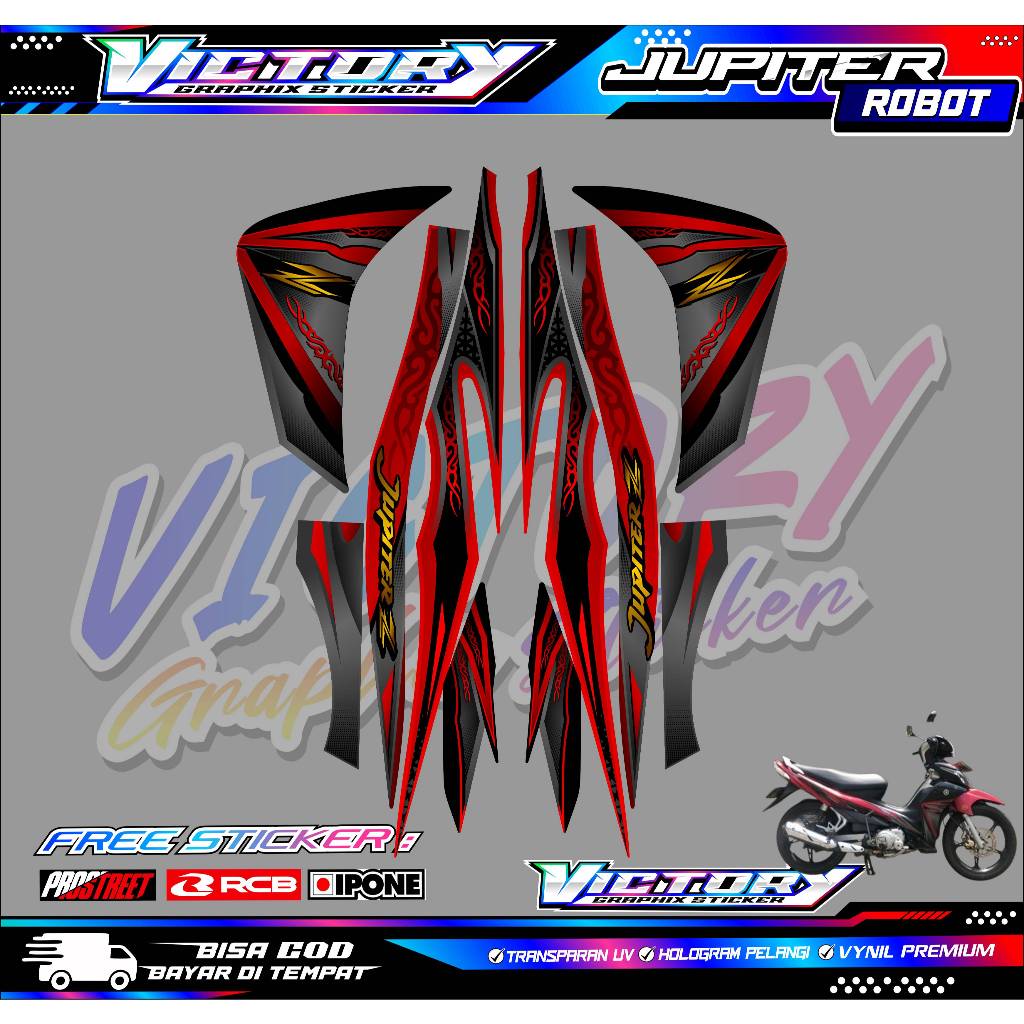 STRIPING VARIASI YAMAHA JUPITER Z ROBOT - ORI STYLE / STICKER LIST MOTOR YAMAHA JUPITER Z ROBOT