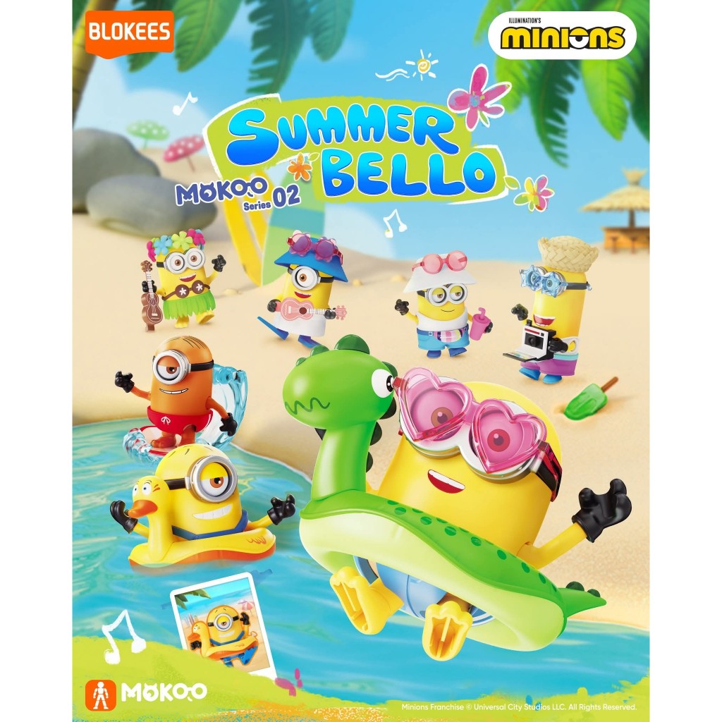 BLOKEES Minions Summer Bello - Minions Mokoo Series 02 - Mainan Blind Box Toys