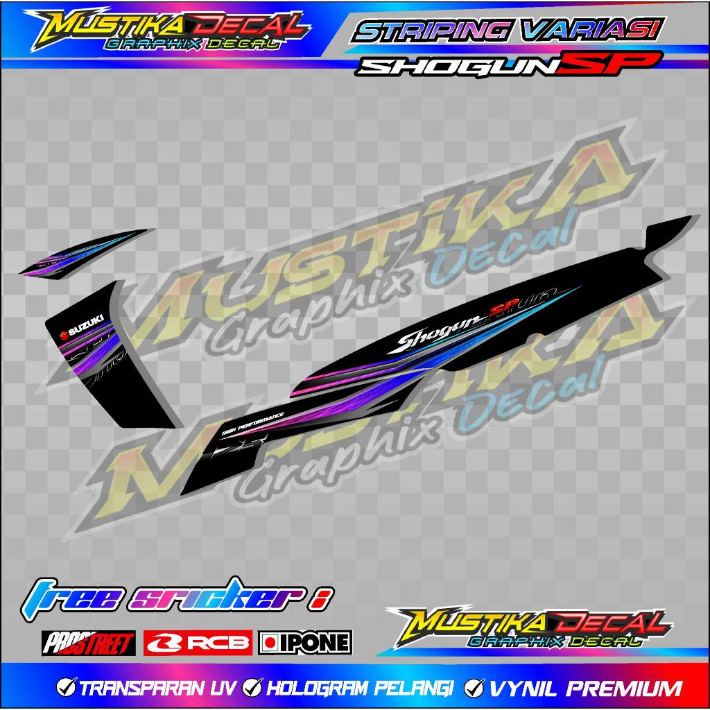 STRIPING VARIASI SUZUKI SHOGUN 125 SP / STICKER LIST VARIASI MOTOR SHOGUN SP