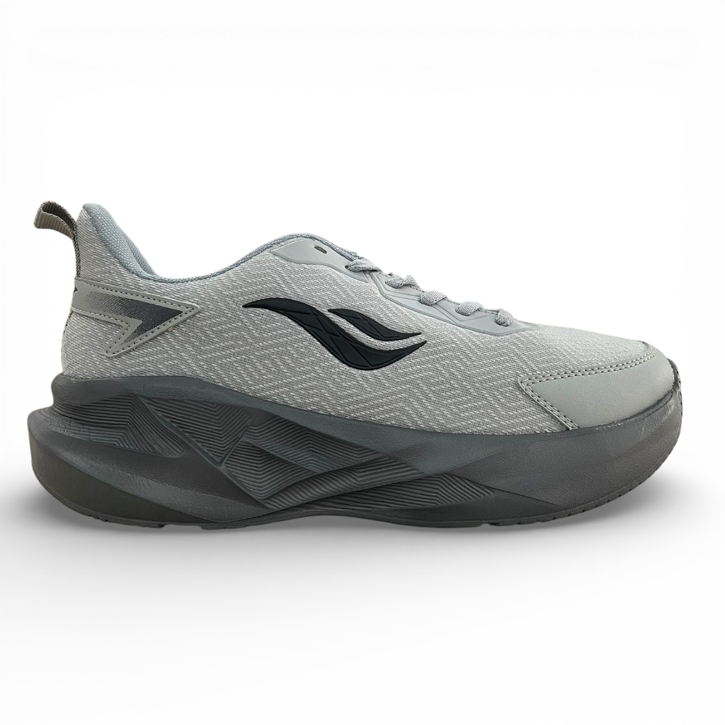 Sepatu Olahraga Pria Sport Sporty Look DESLE XAVIER Ringan Hitam Abu Phylon Empuk Running Shoes